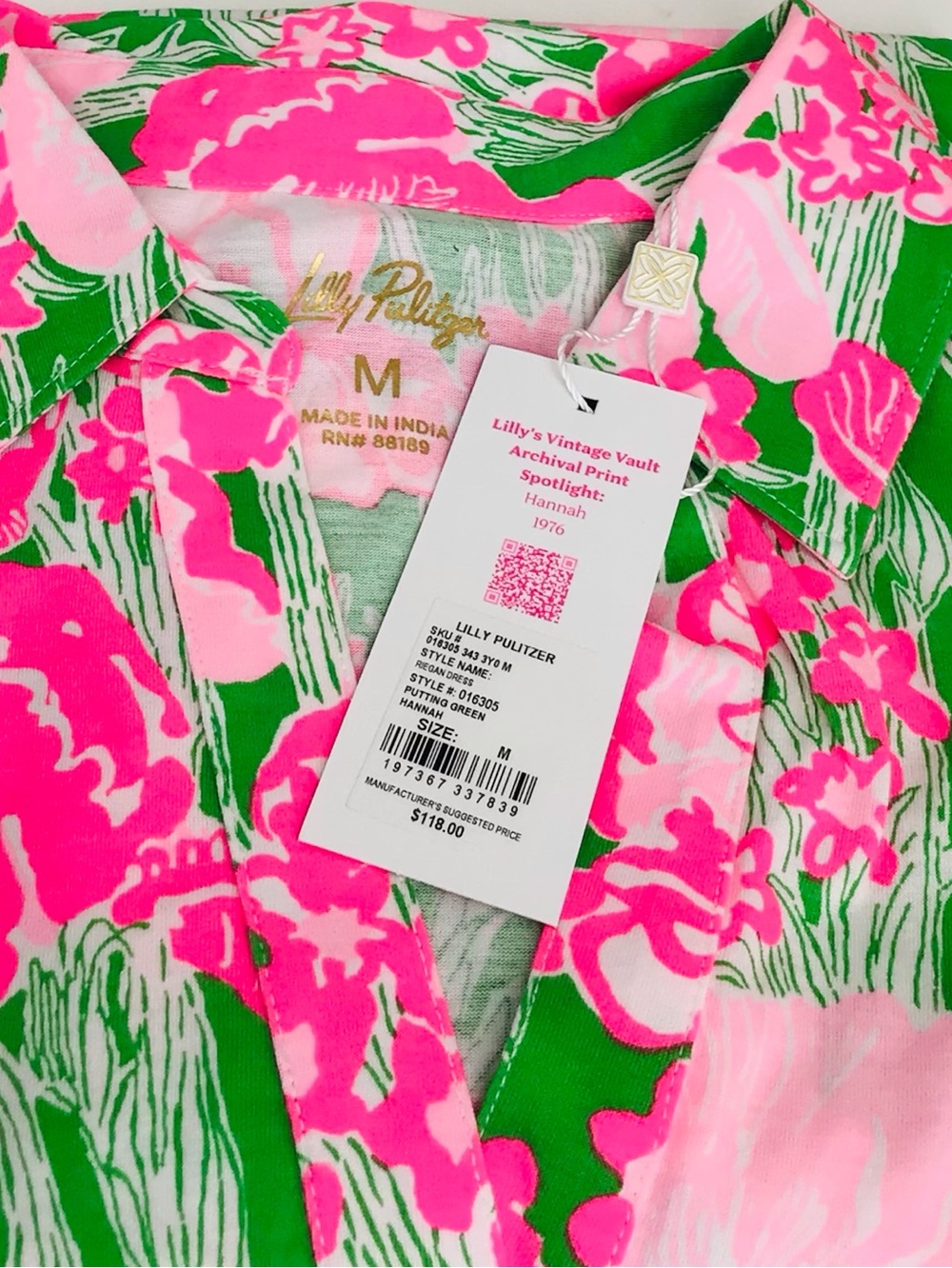 Lilly Pulitzer Riegan Dress-Putting Green Hanna-NEW - Picture 13 of 13